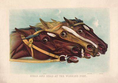 Head and Head at the Winning Post od Currier & Ives od Currier and Ives