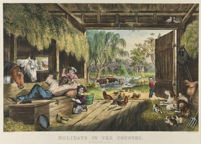 Dovolená na venkově, problémové mouchy od Currier and Ives