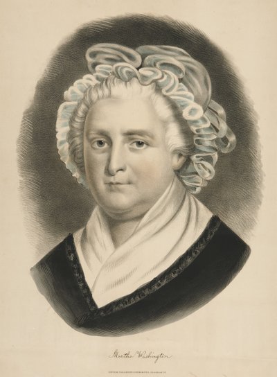 Martha Washington (barevná litografie) od Currier and Ives
