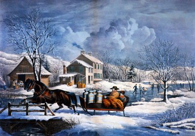 Nová Anglie v zimě od Currier and Ives