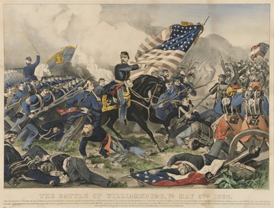 Bitva u Williamsburgu ve Virginii 5. května 1862 (barevná litografie) od Currier and Ives