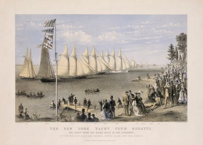 Regata New York Yacht Club od Currier and Ives