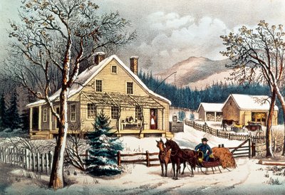 Starý statek, hospoda. od Currier & Ives od N. Currier and Ives J.M.