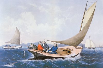 Trolling pro modré ryby u pobřeží Maine od Currier and Ives