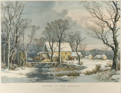 Zima na venkově, The Old Grist Mill od Currier and Ives