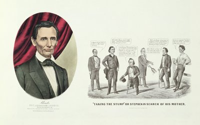 Honzo Abraham Lincoln, 16. prezident Spojených států, 1860 od N. and Ives, J.M. Currier