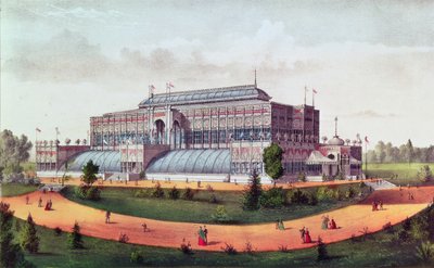 Zahradnická hala, Velká výstava stého výročí Spojených států 1876 od N. and Ives, J.M. Currier