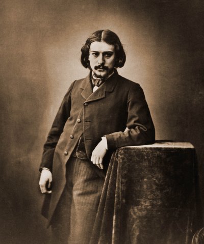 Portrét Alphonse Daudeta, básníka, prozaika 1840-1897 (foto) od Nadar