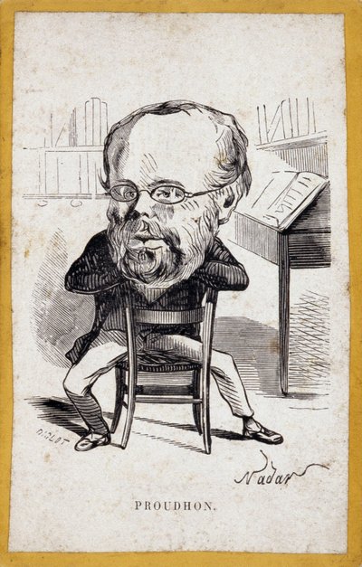 Portrétní náboj (portrétový náboj) od Pierre-Josepha Proudhona (Pierre Joseph Proudhon od Nadar