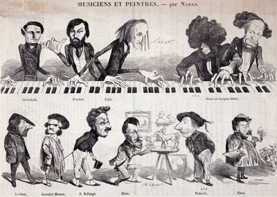 Série ""Muzikanti a malíři" z "Le Petit journal pour rire" od Nadar