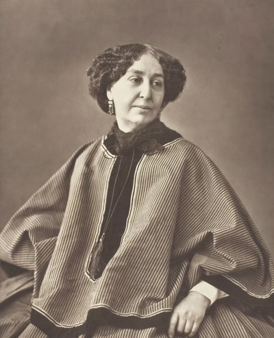 Georges Sand narozen Amantine Lucile Aurore Dupin, francouzský romanopisec, 1804-1876, 1864. od Nadar