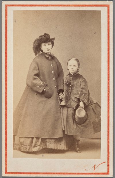 Portrét Jadwigy Garczyńské, rozené Pruszakové (1834-1917), s dcerou od Nadar