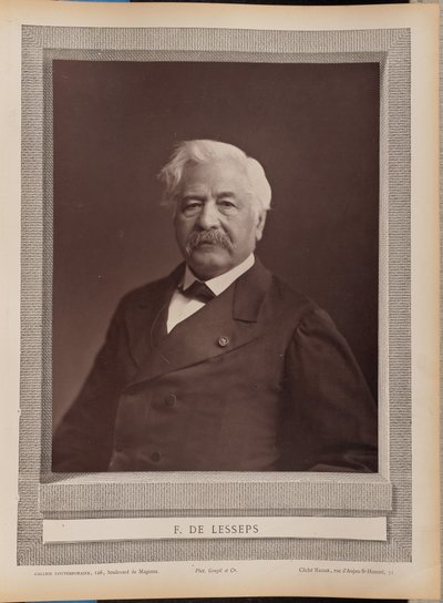 F. de Lesseps od Nadar [Gaspard Félix Tournachon]