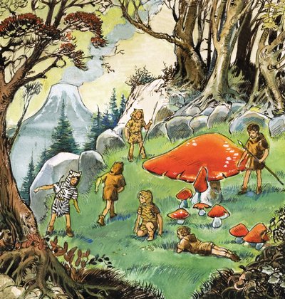 Ztracení chlapci, ilustrace z knihy "Peter Pan" od J. M. Barrieho (kvaš na papíře) od Nadir Quinto