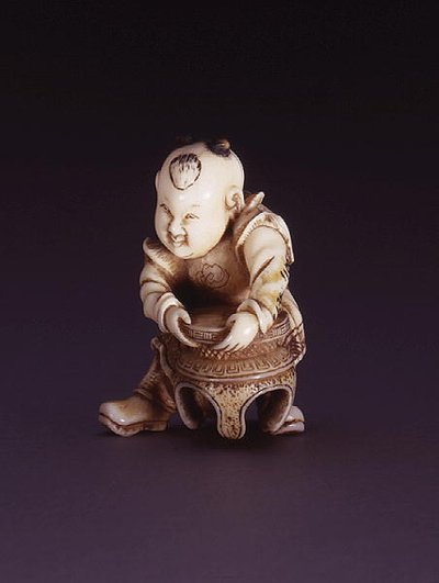 Netsuke, vyobrazení karako, cca 1830 (slonovina) od Nagahama Sokei