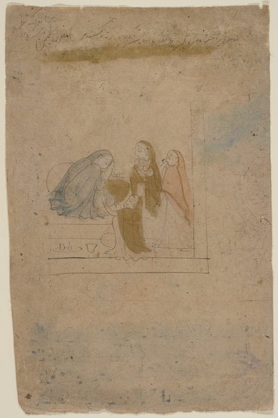Dáma s obsluhou, ca. 1775-80. od Nainsukh