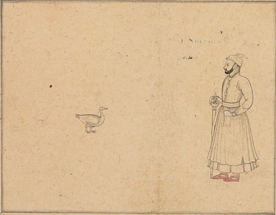 Raja Balwant Dev Singh a labuť, kolem 1750-55 od Nainsukh