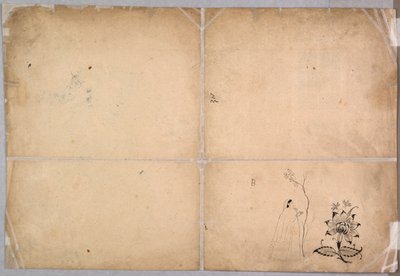 Dva sloni bojující na nádvoří před Muhammadem Shahem, c. 1730-40. od Nainsukh