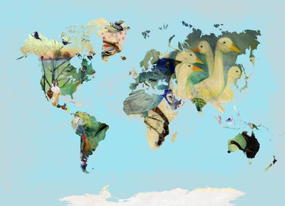 A Bird World, 2016, (digitální umění) od Nancy Moniz Charalambous