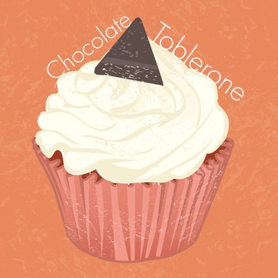 Chocolate Toblerone Cupcake, 2019, digitální umění od Nancy Moniz Charalambous