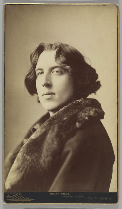Oscar Wilde, kolem roku 1822 (sépiová fotografie) od Napoleon Sarony
