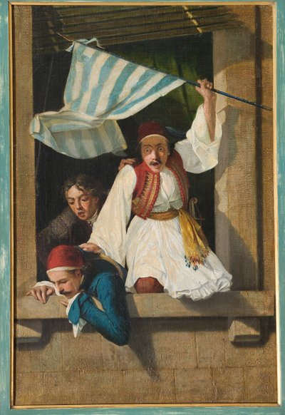 Scéna řecké revoluce (olej na plátně) od Narciso Malatesta