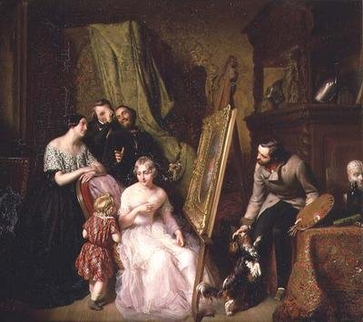 Portrét (panel) od Narcisse Alexis Joseph Léopold Baudin