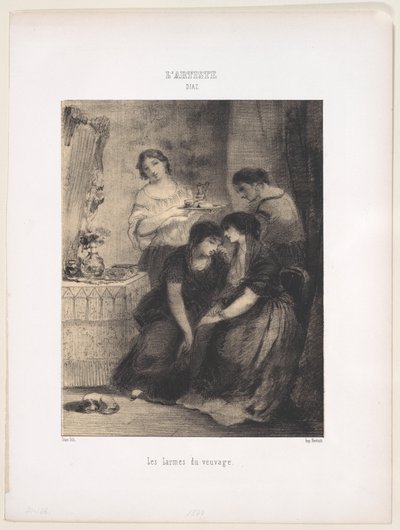 Slzy vdovství, 1830-76., 1830-76. od Narcisse Virgile Diaz de la Peña