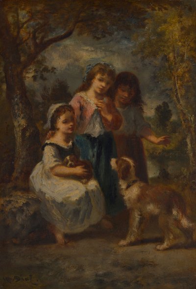 Tři malé holčičky, kolem roku 1870 od Narcisse Virgile Diaz de la Peña