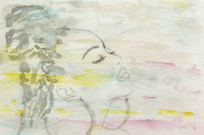 Záhadná žena – akvarel od Natalie Bruns