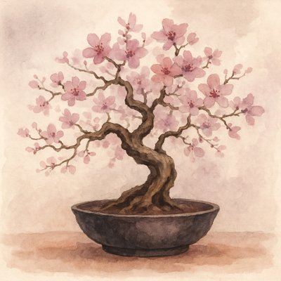 Bonsai z růžové třešně od Natalie Bruns
