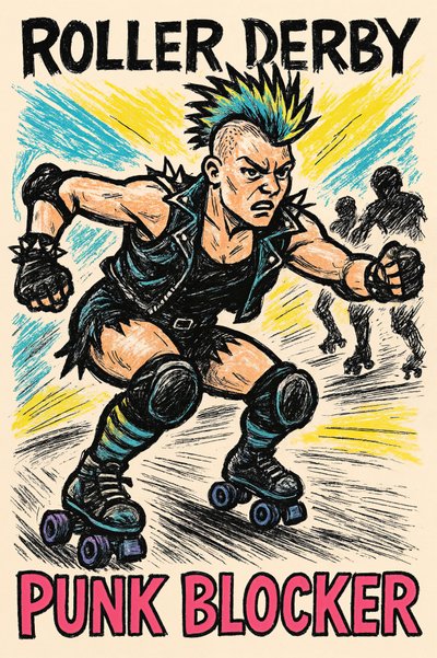 Roller Derby Punk Blocker od Natalie Bruns