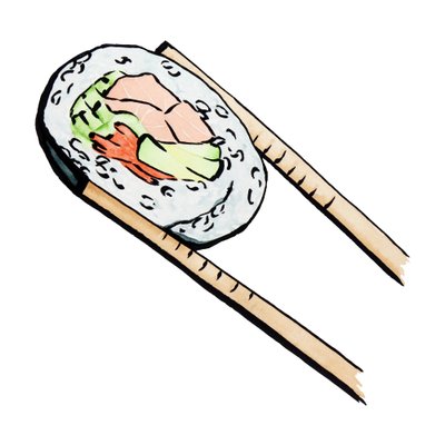 Sushi rolka s hůlkami od Natalie Bruns