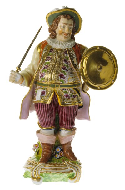 Anglická porcelánová keramická figurka herce Davida Garricka z 18. století od Nathan Benn