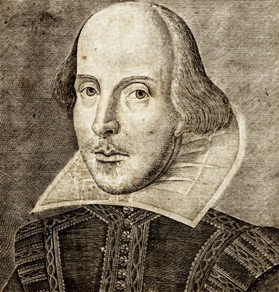 Portrét Williama Shakespeara na frontispisu knihy Comedies, histories,  tragedies i... od Nathan Benn