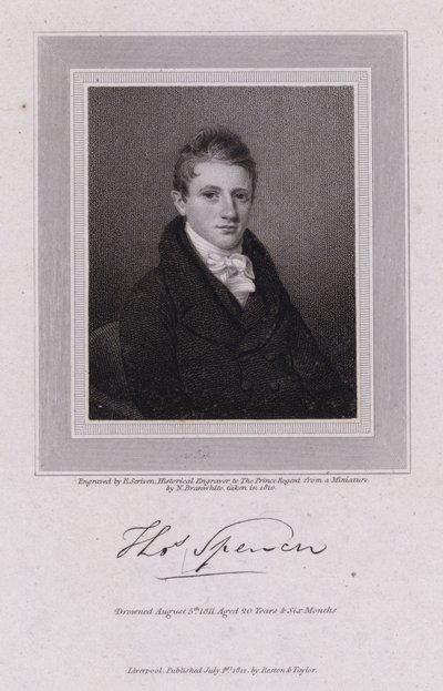 Thomas Spencer, anglický kongregační ministr (rytina) od Nathan Cooper Branwhite