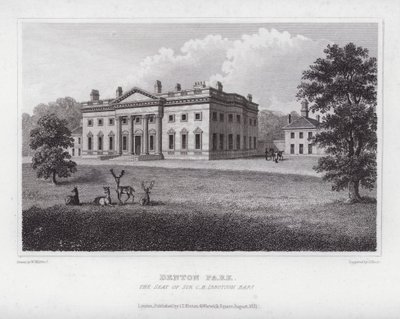 Denton Park, sídlo sira CH Ibbotsona (rytina) od Nathaniel (after) Whittock