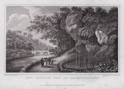 The Droppping Well at Knaresborough (rytina) od Nathaniel (after) Whittock