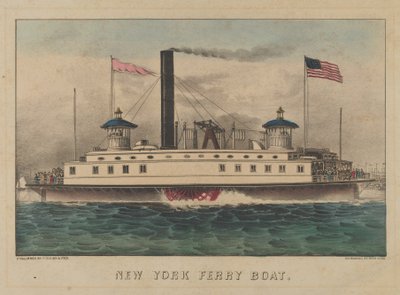 New York Ferry Boat, ca. 1860-65, ca. 1860-65. Tvůrci: Nathaniel Currier, James Merritt Ives, Currier a Ives. od Currier and Ives