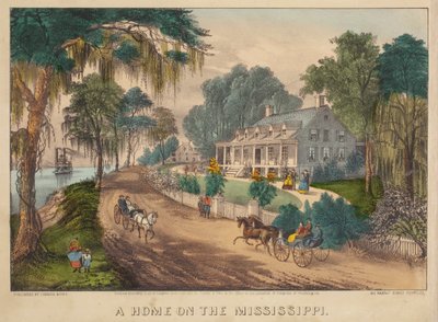 Dům u řeky Mississippi od Nathaniel Currier