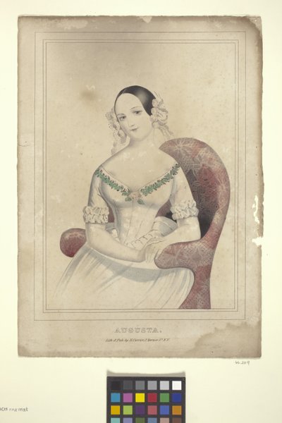 Augusta (ručně kolorovaná litografie) od Nathaniel Currier