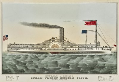 Buffalo a Chicago Steam Packet od Nathaniel Currier