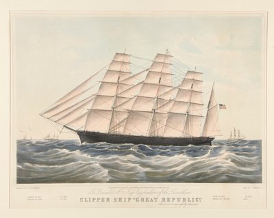 Clipper Loď od Nathaniel Currier