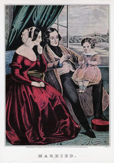 Ženatý, 1845. od Nathaniel Currier