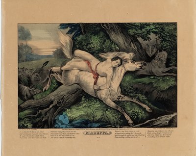 Mazeppa, 1846 (deska dva ze čtyř, viz také 331977, 331978 a 331980) od Nathaniel Currier