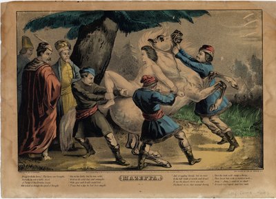 Mazeppa, deska jedna ze čtyř od Nathaniel Currier