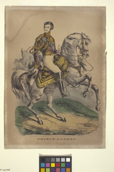 Prince Albert (ručně kolorovaná litografie) od Nathaniel Currier
