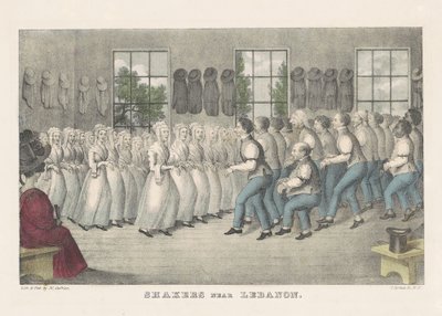 Shakers poblíž Libanonu od Nathaniel Currier