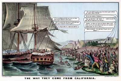 The Way They Come From California, 1849 1937. od Nathaniel Currier