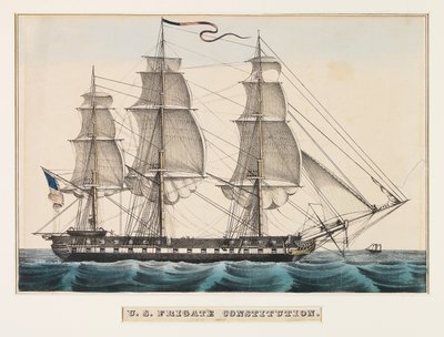 Americká fregata Constitution od Nathaniel Currier